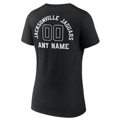 Jacksonville Jaguars Women's Personalized Name & Number Monochrome V-Neck T-Shirt - Black discount