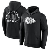 Kansas City Chiefs Personalized Name & Number Pullover Hoodie - Black discount