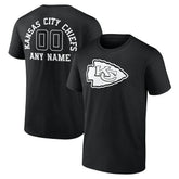Kansas City Chiefs Personalized Name & Number Monochrome T-Shirt - Black on sale