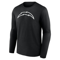 Los Angeles Chargers Personalized Name & Number Monochrome Long Sleeve T-Shirt - Black on sale