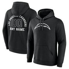 Los Angeles Chargers Personalized Name & Number Pullover Hoodie - Black online