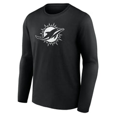 Miami Dolphins Personalized Name & Number Monochrome Long Sleeve T-Shirt - Black outlet