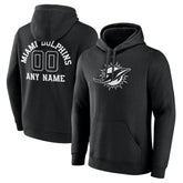 Miami Dolphins Personalized Name & Number Pullover Hoodie - Black sale