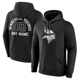 Minnesota Vikings Personalized Name & Number Pullover Hoodie - Black for sale