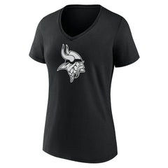 Minnesota Vikings Women's Personalized Name & Number Monochrome V-Neck T-Shirt - Black online