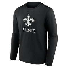 New Orleans Saints Personalized Name & Number Monochrome Long Sleeve T-Shirt - Black cheap