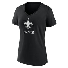 New Orleans Saints Women's Personalized Name & Number Monochrome V-Neck T-Shirt - Black online
