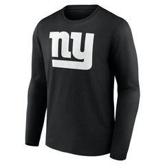 New York Giants Personalized Name & Number Monochrome Long Sleeve T-Shirt - Black for sale