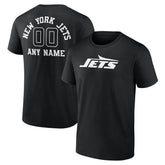 New York Jets Personalized Name & Number Monochrome T-Shirt - Black sale