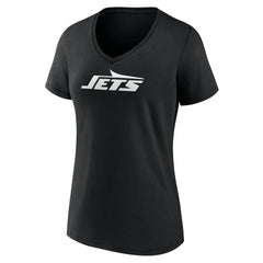New York Jets Women's Personalized Name & Number Monochrome V-Neck T-Shirt - Black cheap