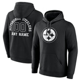 Pittsburgh Steelers Personalized Name & Number Pullover Hoodie - Black cheap