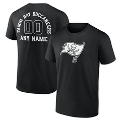 Tampa Bay Buccaneers Personalized Name & Number Monochrome T-Shirt - Black for sale