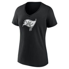 Tampa Bay Buccaneers Women's Personalized Name & Number Monochrome V-Neck T-Shirt - Black on sale