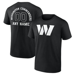 Washington Commanders Personalized Name & Number Monochrome T-Shirt - Black sale
