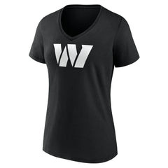 Washington Commanders Women's Personalized Name & Number Monochrome V-Neck T-Shirt - Black outlet