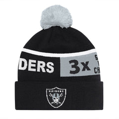 Las Vegas Raiders Starter Unisex Chyron Cuffed Knit Hat with Pom - Black outlet