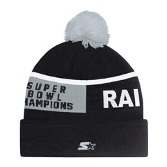 Las Vegas Raiders Starter Unisex Chyron Cuffed Knit Hat with Pom - Black outlet