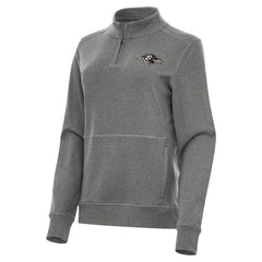 Baltimore Ravens Antigua Women's Crush Quarter-Zip Top - Heather Black discount