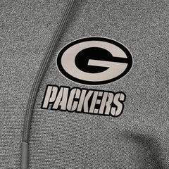 Green Bay Packers Antigua Women's Justice Pullover Hoodie - Heather Black cheap
