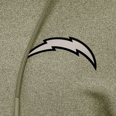 Los Angeles Chargers Antigua Women's Justice Pullover Hoodie - Olive for sale