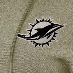 Miami Dolphins Antigua Women's Justice Pullover Hoodie - Olive outlet