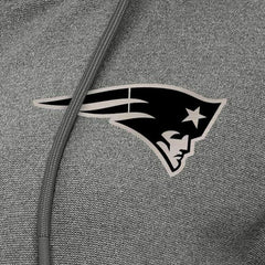 New England Patriots Antigua Women's Seeker Full-Zip Hoodie Jacket - Heather Black cheap