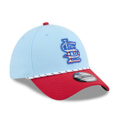 St. Louis Cardinals 2025 Fourth of July 39THIRTY Flex Hat - Light Blue/Red | New Era