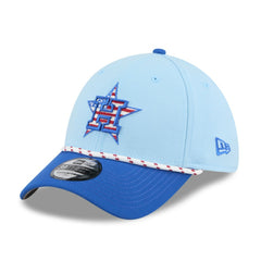 Houston Astros 2025 Fourth of July 39THIRTY Flex Hat - Light Blue/Blue | New Era