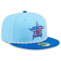 Houston Astros 2025 Fourth of July 59FIFTY Fitted Hat - Light Blue/Blue | New Era