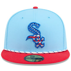Chicago White Sox 2025 Fourth of July 59FIFTY Fitted Hat - Light Blue/Red | New Era