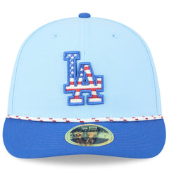 Los Angeles Dodgers 2025 Fourth of July Low Profile 59FIFTY Fitted Hat - Light Blue/Royal | New Era