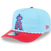 Los Angeles Angels 2025 Fourth of July Golfer Snapback Hat - Light Blue/Red | New Era