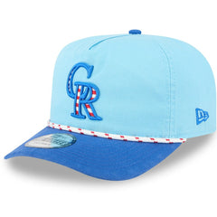 Colorado Rockies 2025 Fourth of July Golfer Snapback Hat - Light Blue/Blue | New Era