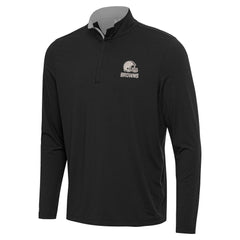Cleveland Browns Antigua Content Quarter-Zip Pullover Top - Black cheap