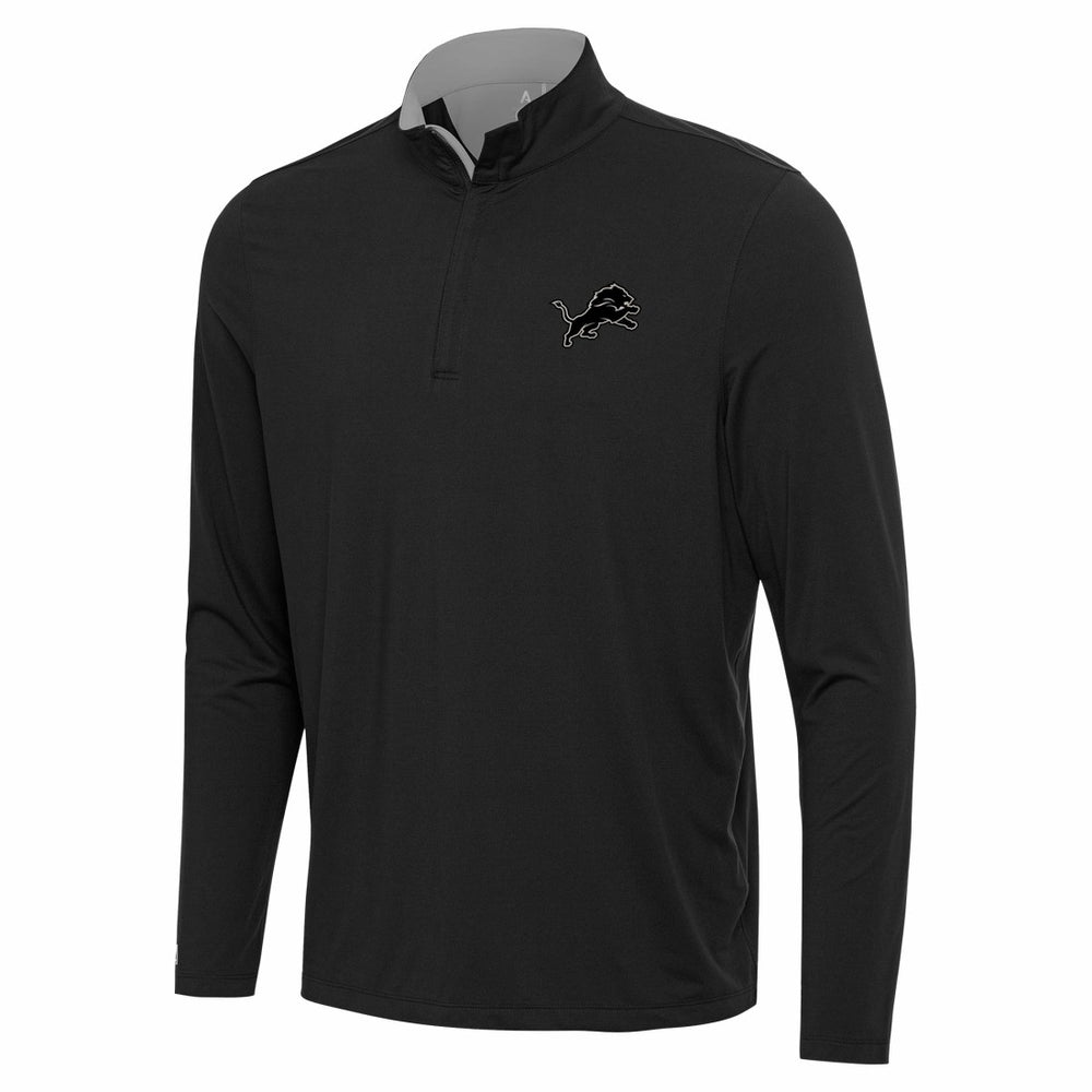 Detroit Lions Antigua Content Quarter-Zip Pullover Top - Black outlet