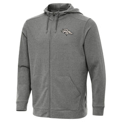 Denver Broncos Antigua Effortless Full-Zip Hoodie Jacket - Heather Black online