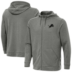 Detroit Lions Antigua Effortless Full-Zip Hoodie Jacket - Heather Black discount