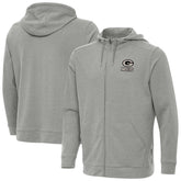 Green Bay Packers Antigua Effortless Full-Zip Hoodie Jacket - Heather Gray discount