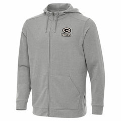 Green Bay Packers Antigua Effortless Full-Zip Hoodie Jacket - Heather Gray discount