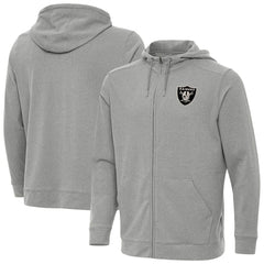 Las Vegas Raiders Antigua Effortless Full-Zip Hoodie Jacket - Heather Gray sale