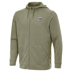 Minnesota Vikings Antigua Effortless Full-Zip Hoodie Jacket - Olive for sale