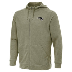 New England Patriots Antigua Effortless Full-Zip Hoodie Jacket - Olive for sale