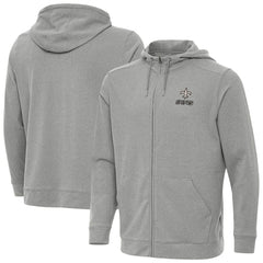 New Orleans Saints Antigua Effortless Full-Zip Hoodie Jacket - Heather Gray sale