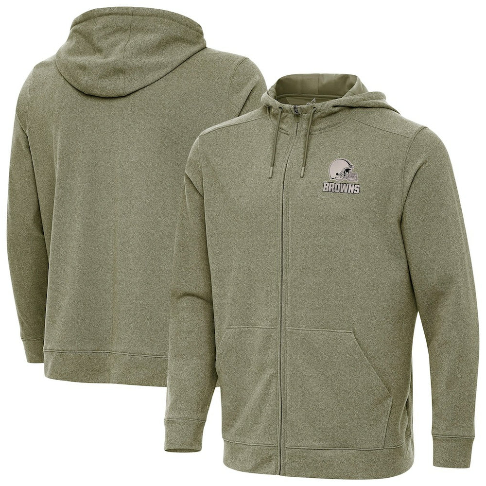 Cleveland Browns Antigua Effortless Full-Zip Hoodie Jacket - Olive outlet