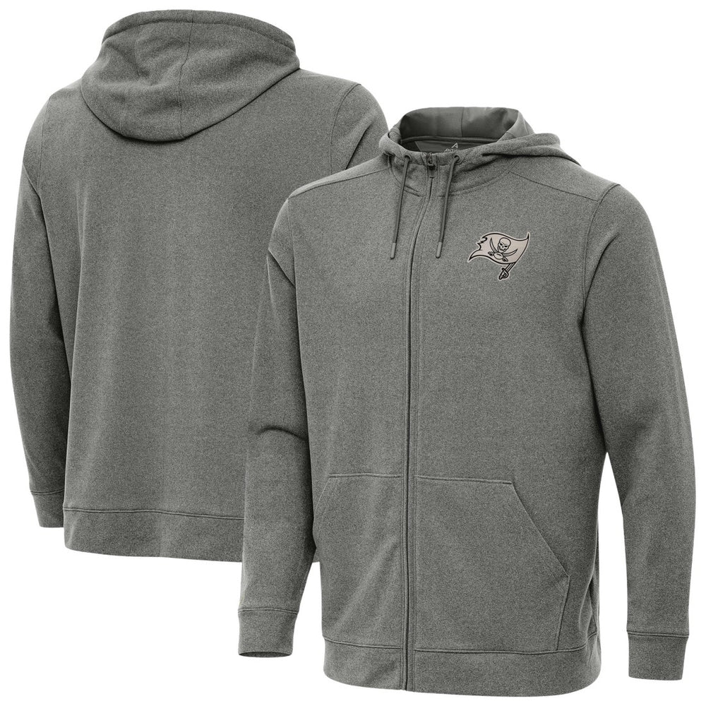 Tampa Bay Buccaneers Antigua Effortless Full-Zip Hoodie Jacket - Heather Black discount