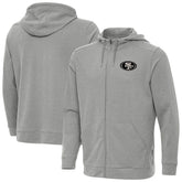 San Francisco 49ers Antigua Effortless Full-Zip Hoodie Jacket - Heather Gray sale