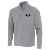 San Francisco 49ers Antigua Insider Quarter-Zip Jacket - Gray online