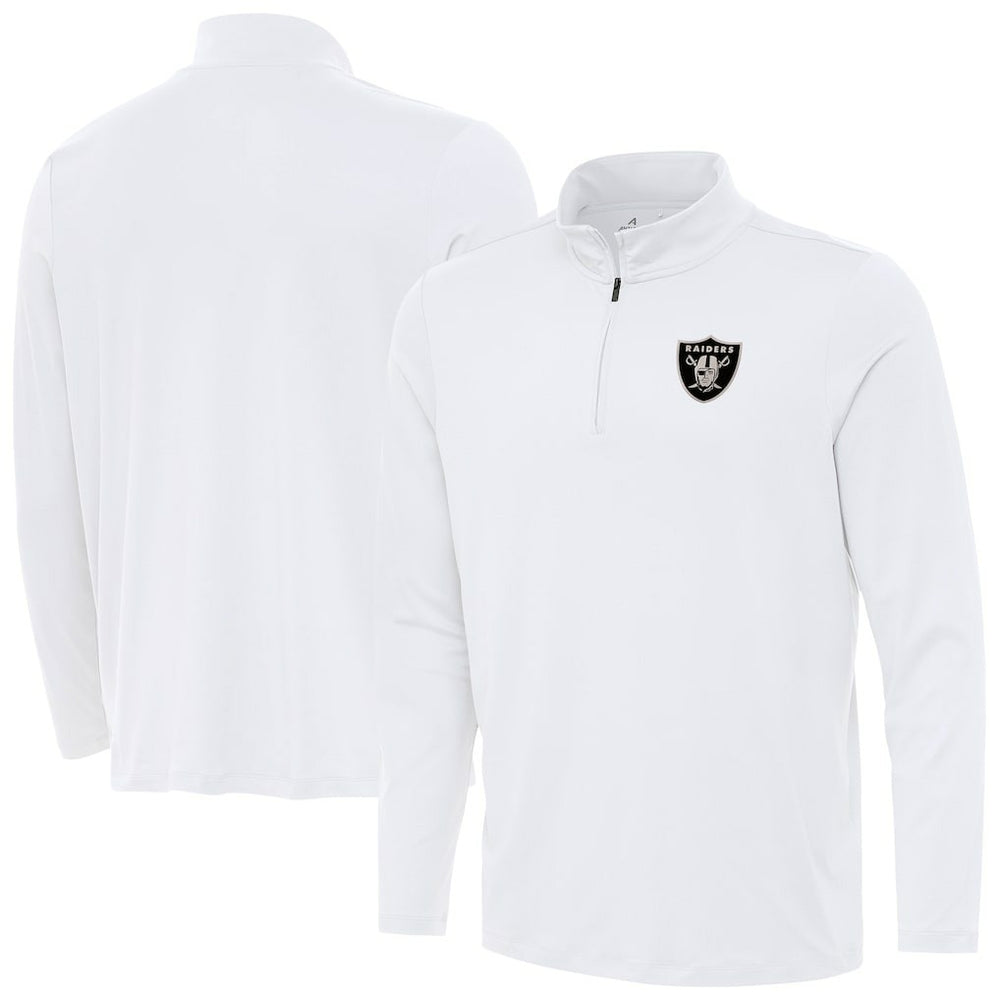 Las Vegas Raiders Antigua Reprocess Quarter-Zip Top - White outlet