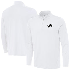 Detroit Lions Antigua Reprocess Quarter-Zip Top - White for sale