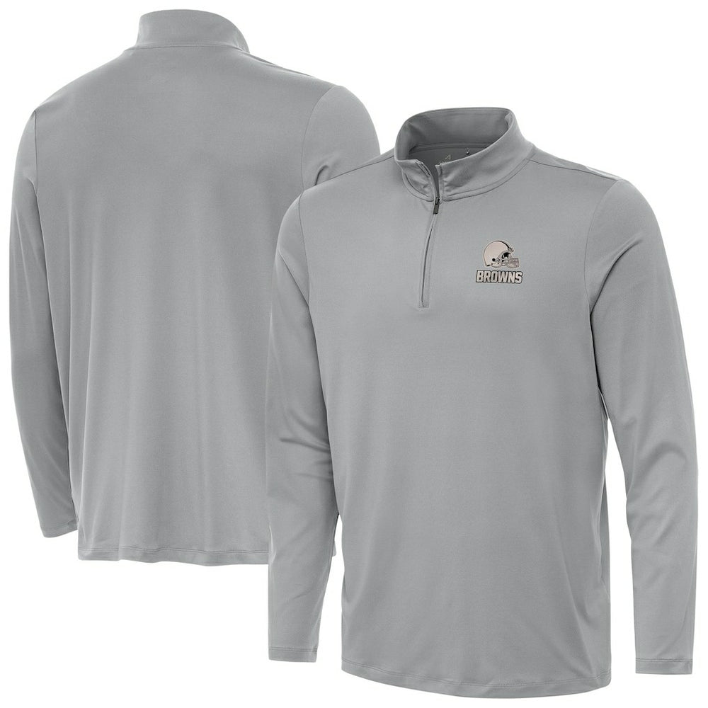 Cleveland Browns Antigua Reprocess Quarter-Zip Top - Gray outlet
